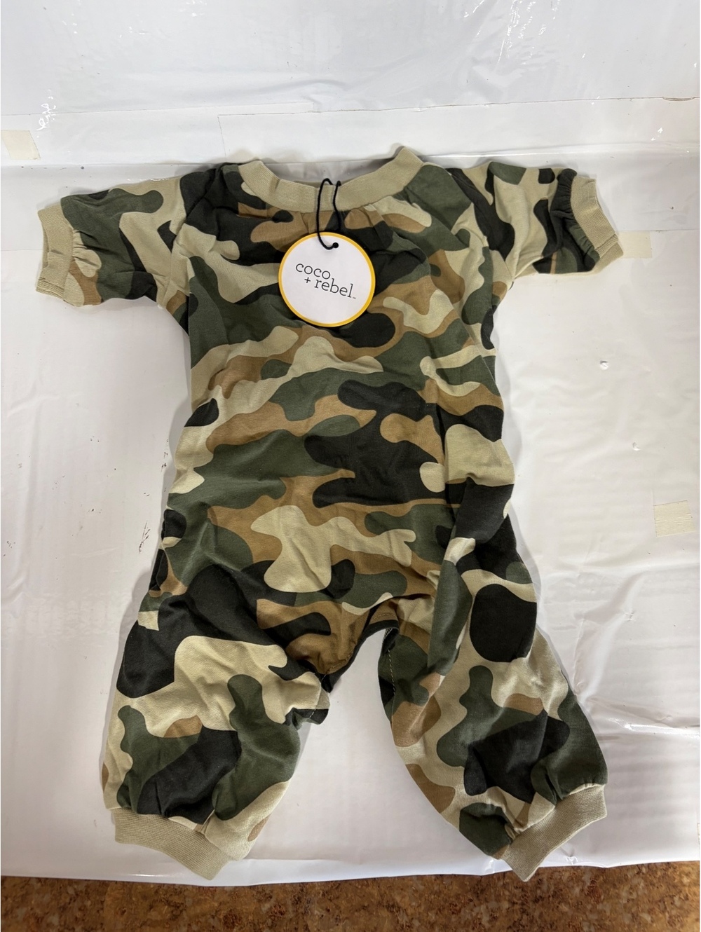 Camo Print Dog Romper by Coco + Rebel Size M